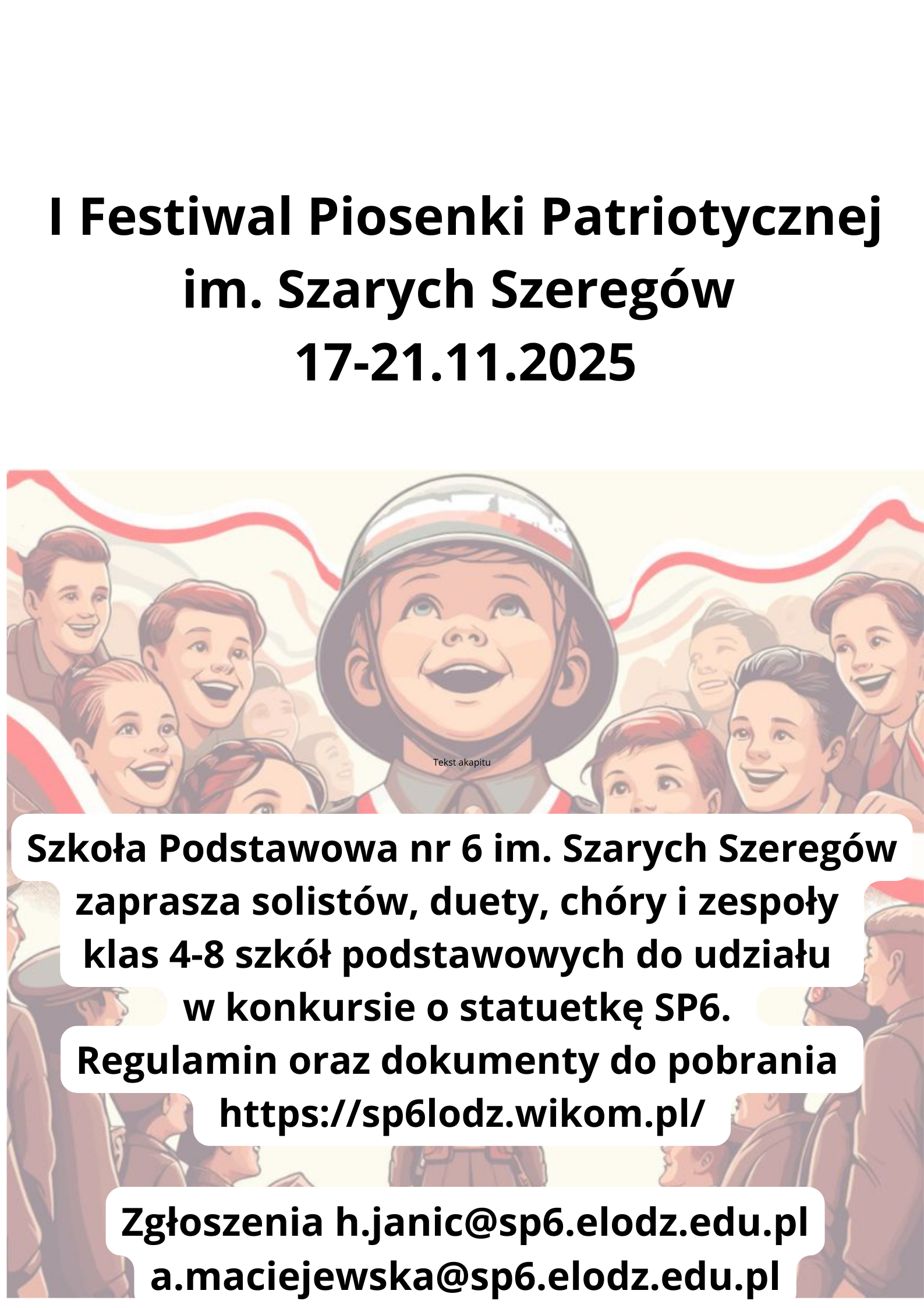 I FESTIWAL PIOSENKI PATRIOTYCZNEJ.