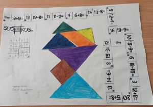 Uczniowie pracujący w parach podczas konkursu Matematyczne Duety.