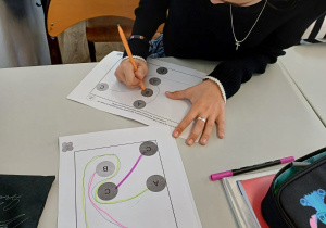 Prace uczniów wykonywane w Dniu Kropki.