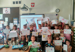 Prace uczniów wykonywane w Dniu Kropki.