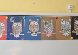 Prace uczniów wykonywane w Dniu Kropki.