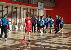 Rozgrywki w unihokeja - Igrzyska Młodzieży Szkolnej.