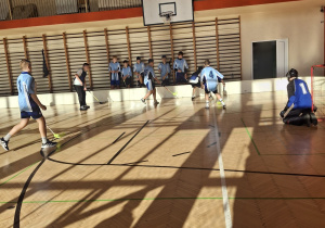 Rozgrywki w unihokeja - Igrzyska Młodzieży Szkolnej.