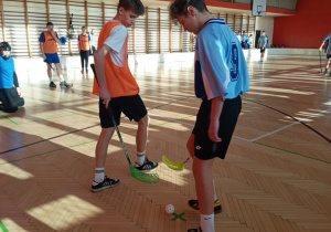 Rozgrywki w unihokeja - Igrzyska Młodzieży Szkolnej.