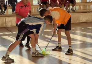 Rozgrywki w unihokeja - Igrzyska Młodzieży Szkolnej.
