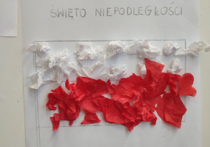 Prace plastyczne związane z 11 listopada.