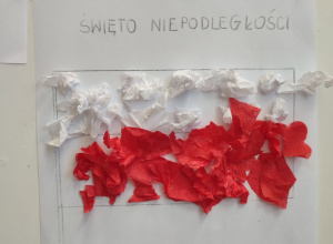 Patriotycznie w świetlicy szkolnej.