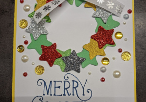 Kartki świąteczne wykonane przez uczniów naszej szkoły.