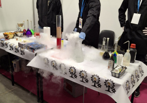 Uczniowie klas ósmych na Targach Edukacyjnych.